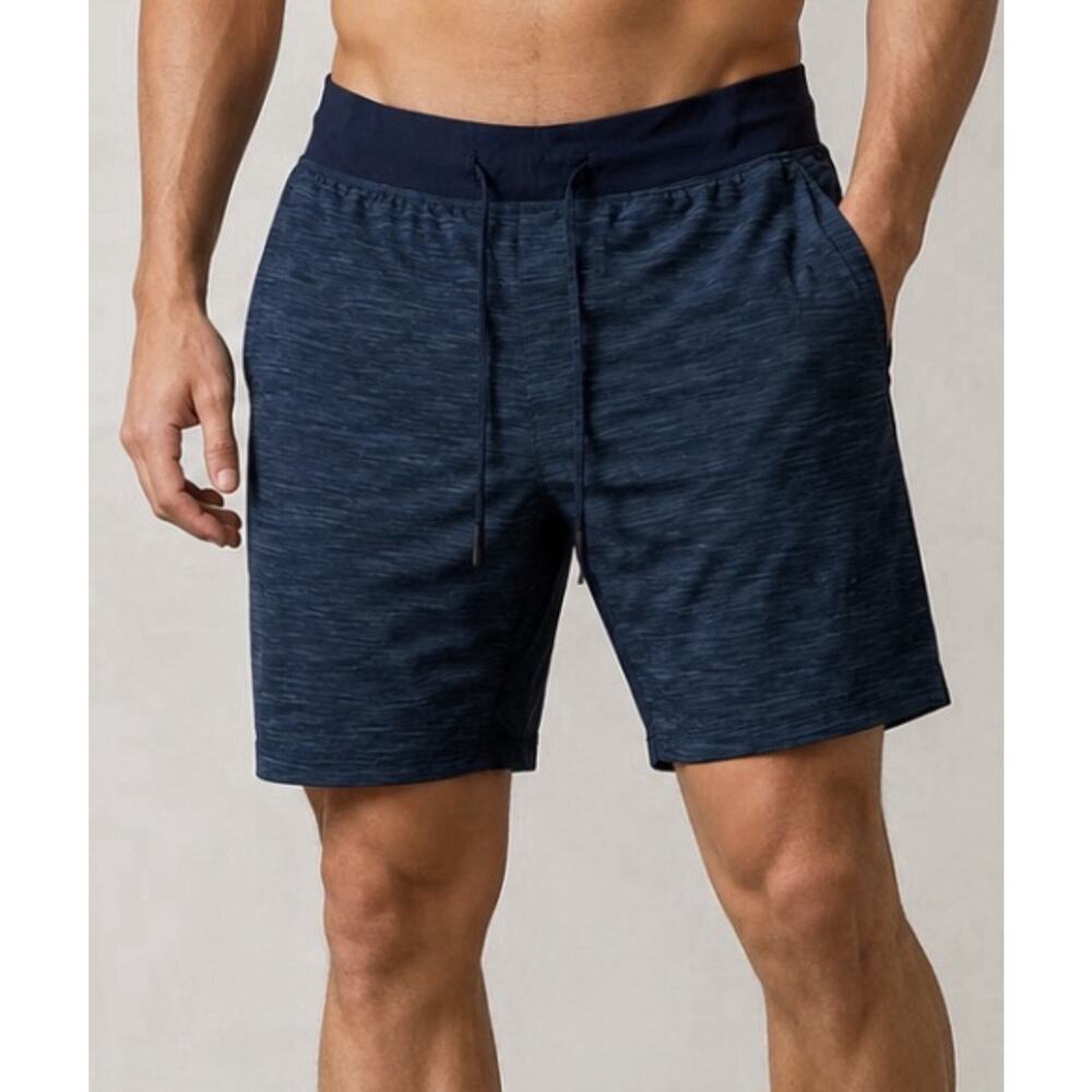 Lululemon T.H.E. Short Mens Large Blue 9 Inch Lined Gym Training